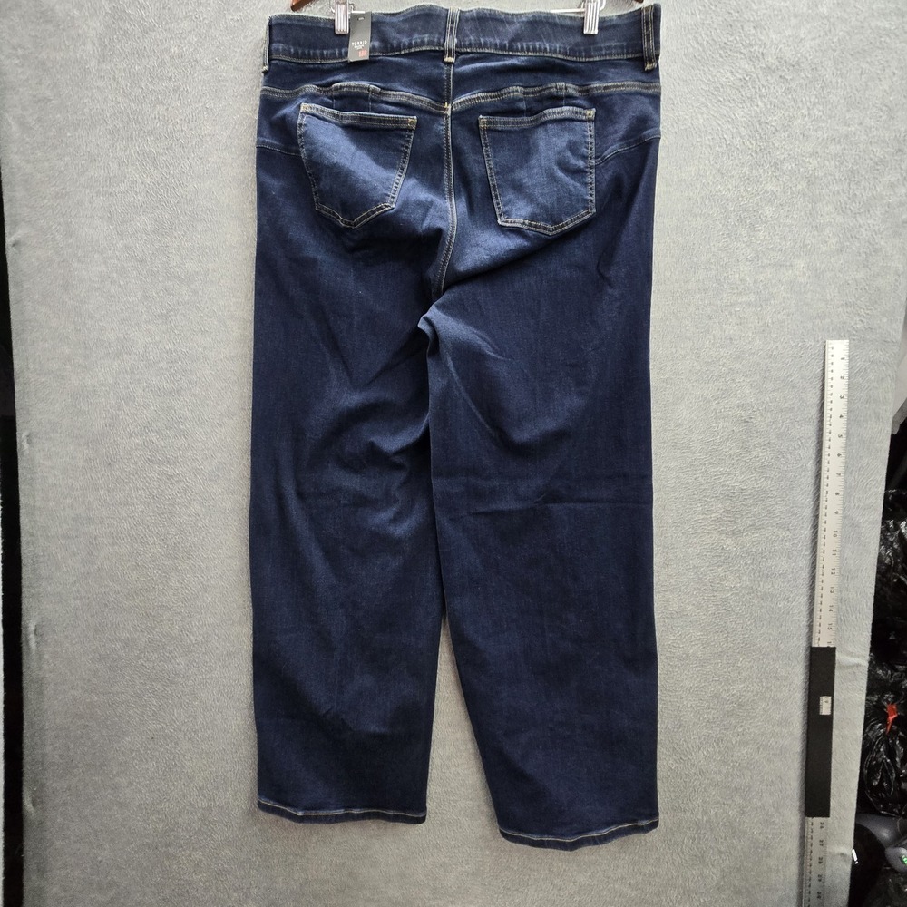 Torrid Women Jeans 18R Dark Blue Denim Wide-Leg 42585299 Bombshell Wide NWT - Picture 6 of 16